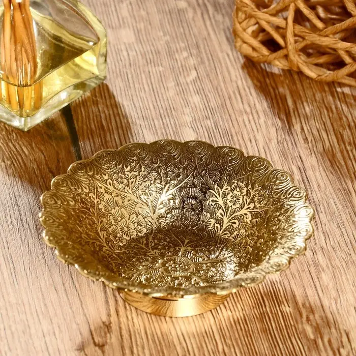 Блюдо латунь Блюдо латунь "Манон" 12,5х12,5х3,5 см