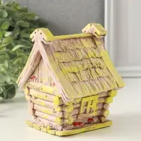 Шкатулка для украшений &laquo;Избушка&raquo; 12&times;11&times;9 см, гипс, коричневый