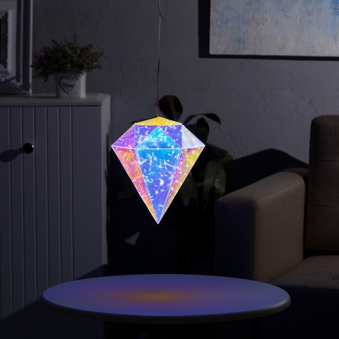 Светодиодная фигура «Бриллиант» 17 × 25 × 17 см, пластик, 220 В, свечение белое Светодиодная фигура «Бриллиант» 17 × 25 × 17 см, пластик, 220 В, свечение белое