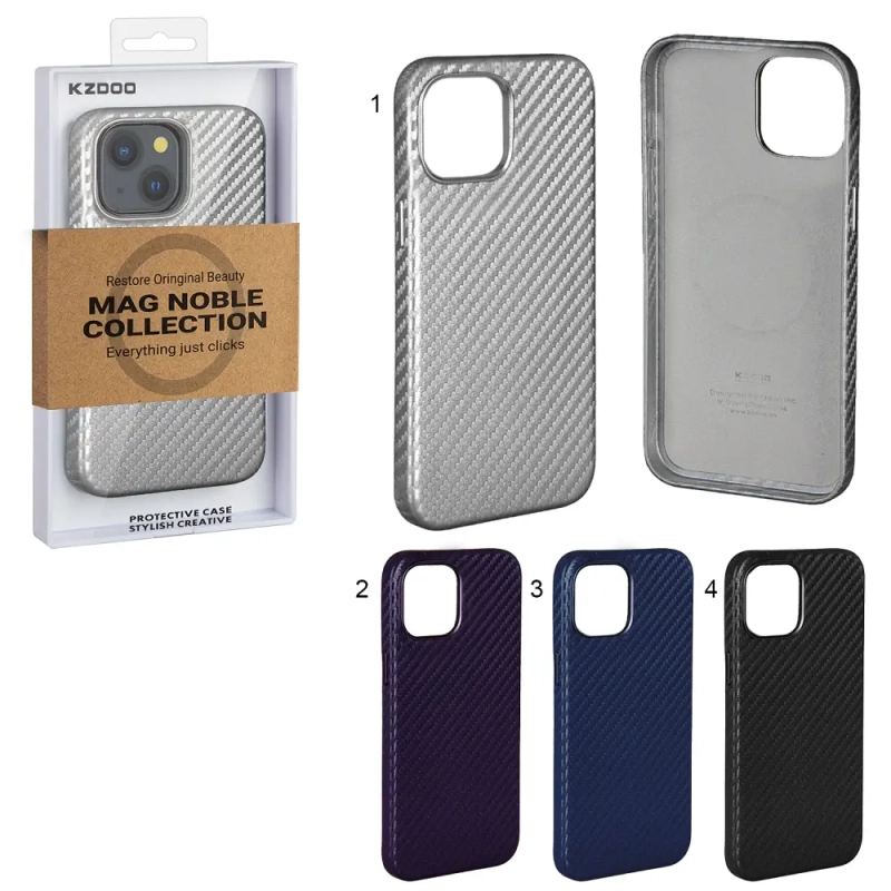 Чехол iPhone 15 Mag Noble Collection Carbon K-DOO Чехол iPhone 15 Mag Noble Collection Carbon K-DOO