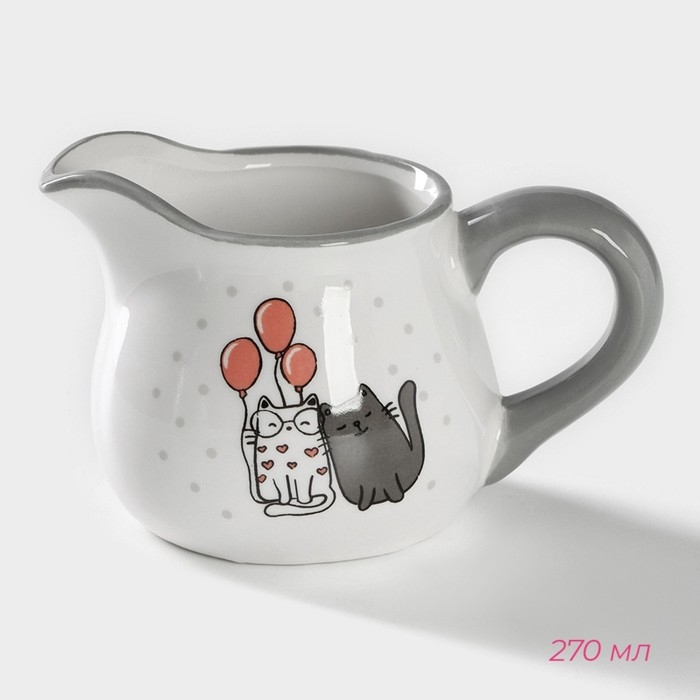 Набор сервировочный Доляна «Уютные коты», 2 предмета: молочник 270 мл, сахарница 310 мл Набор сервировочный Доляна «Уютные коты», 2 предмета: молочник 270 мл, сахарница 310 мл