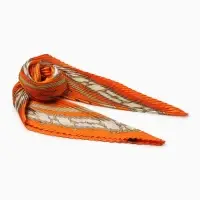 Плиссированный женский платок MINAKU, 70*70, цв.оранжевый