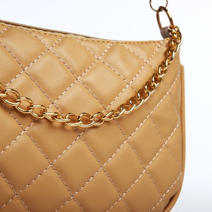 Сумка багет на молнии, цвет бежевый Сумка багет на молнии, цвет бежевый