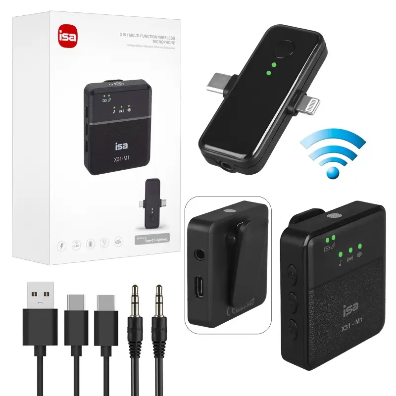 Микрофон беспроводной Type-C+Lightning X31-M1 ISA