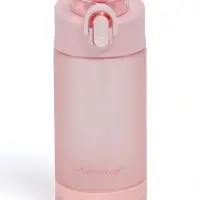 Бутылка для воды onlytop, 550 мл, тритан, с трубочкой, с поильником, розовая