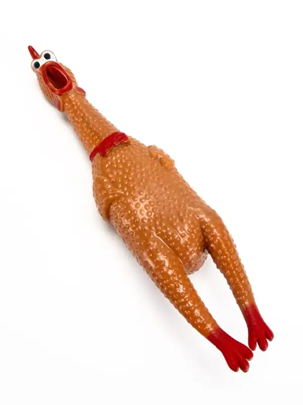 Игрушка для собак &laquo;Задумчивая курица&raquo;, 28 см, пищащая, цвет МИКС