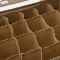 Органайзер для хранения белья Доляна Points, 24 ячейки, с прозрачной крышкой, 38&times;30&times;12 см, бежевый