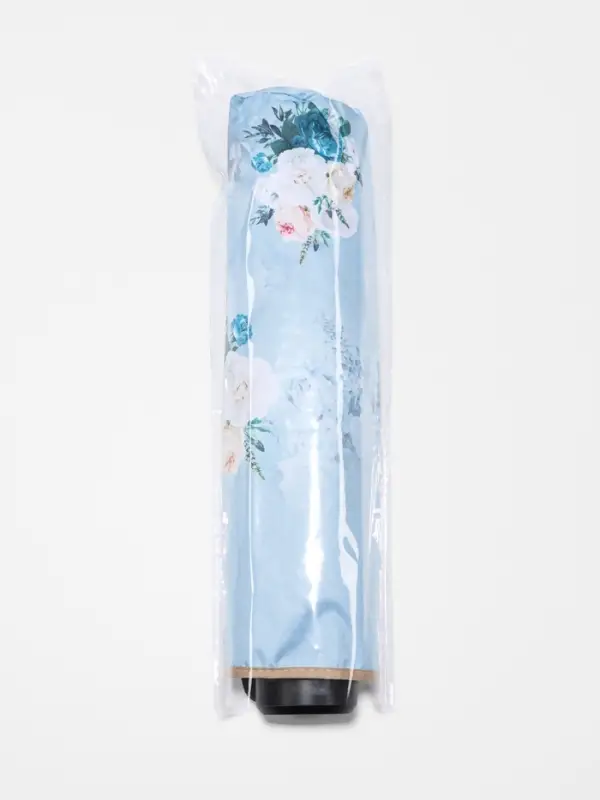 Зонт механический &laquo;Цветочный букет&raquo;, эпонж, 4 сложения, 8 спиц, R=48/56 см, d=96 см, МИКС