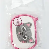 Мочалка для купания "Кошечка", 12х8 см, цвет розовый