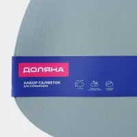 Салфетки сервировочные на стол Доляна &laquo;Тэм&raquo;, 44&times;35 см, 4 шт., голубые
