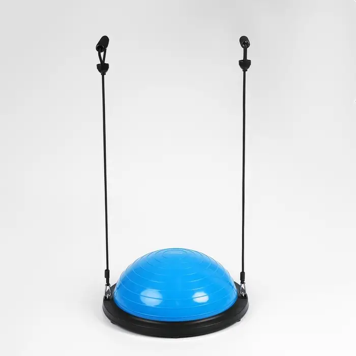 Полусфера BOSU гимнастическая ONLYTOP, с насосом, 46&times;20 см, синяя