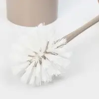 Ёршик для унитаза Idiland Rambai, d=11.5 см, h=36.5 см, с подставкой, пластик, бежевый