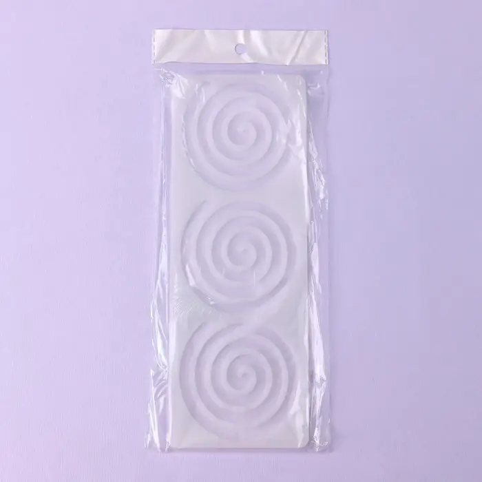 Форма для шоколада &laquo;Спираль&raquo;, силикон, 3 ячейки, 24.5&times;9&times;0.3 см, прозрачная