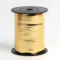 Лента для декора и подарков, золото, металлизированная, 0.5 см &times; 250 м
