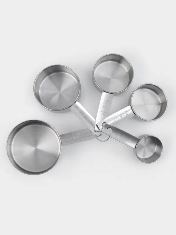 Набор мерных ложек Доляна &laquo;Кристалл&raquo;, 5 шт.: 30/60/80/125/250 мл, нержавеющая сталь, серебристый