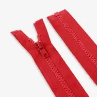 Молния &laquo;Трактор&raquo;, №5, разъёмная, замок автомат, 80 см, красная