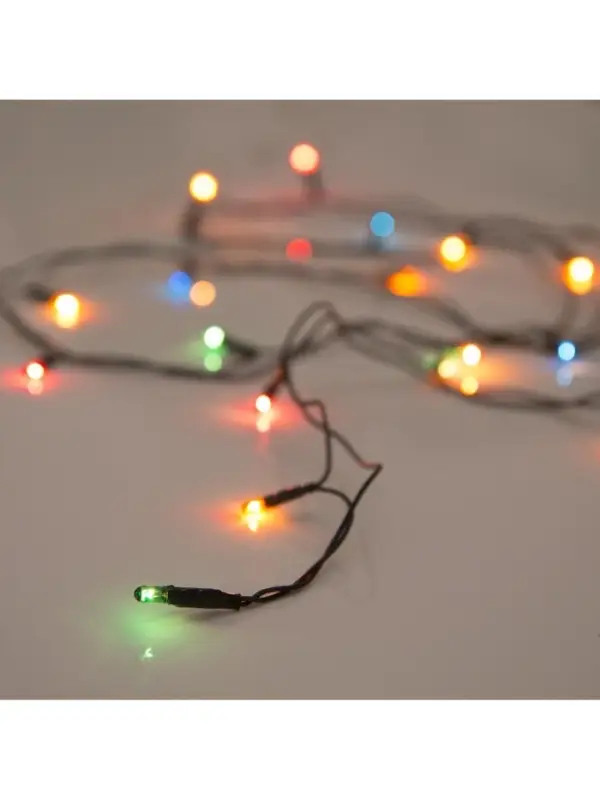 Гирлянда &laquo;Нить&raquo; 1.2 м, IP20, тёмная нить, 20 ламп, свечение мульти, 220 В