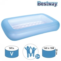 Бассейн надувной Bestway 51115, 165×104×25 см, с надувным дном, от 2 лет