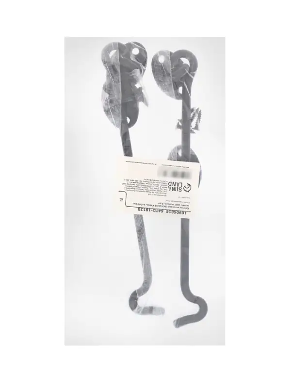 Крючок ветровой LOCKLAND KV001, L=200 мм, нержавеющая сталь, черный, 2 шт.