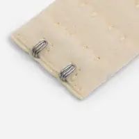 Застёжка для бюстгальтера, удлинитель, 3 ряда 2 крючка, 3.2×5 см, бежевая