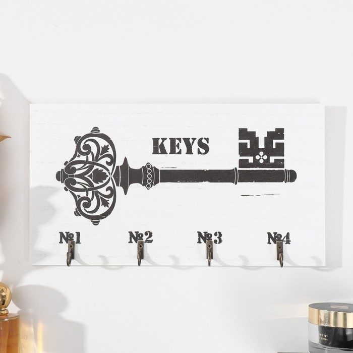 Крючки декоративные дерево Крючки декоративные дерево "Ключ резной" 30х3х16,5 см