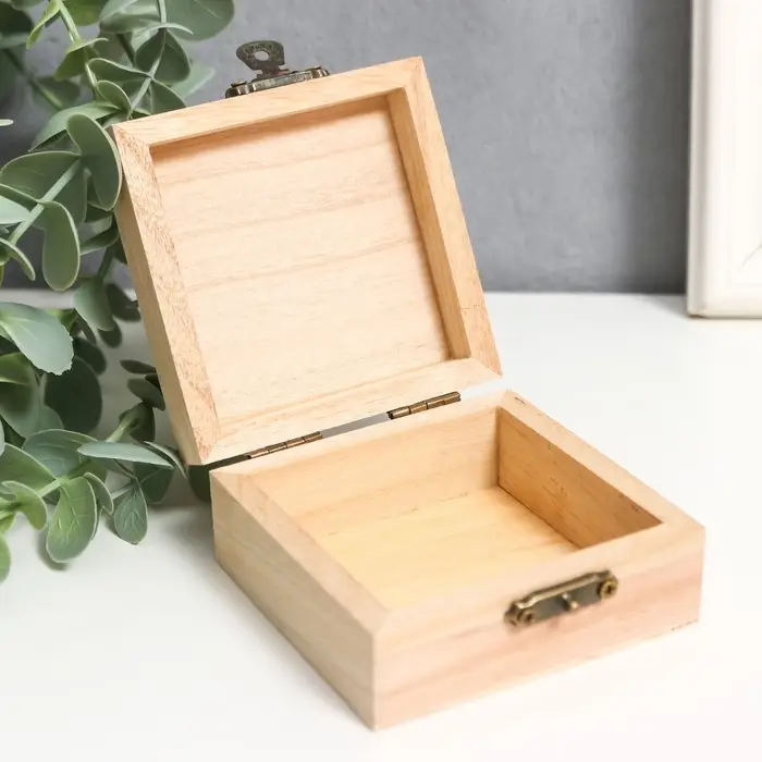 Шкатулка для росписи дерево &laquo;Квадрат&raquo;, для творчества, декора, 4&times;8&times;8 см