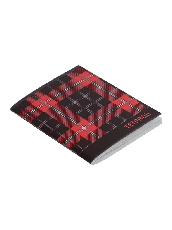 Тетрадь 96 листов в клетку &laquo;Шотландка&raquo;, серые листы, МИКС