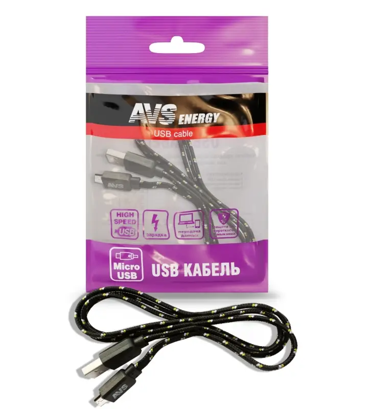 Кабель AVS MR-321 USB/micro-USB текстиль, 10 Вт, 1 м (A78607S)