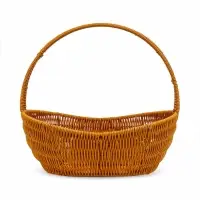 Корзина пластик 34 х 26 х 14 см, ручка 20 см металл карскас коричневый