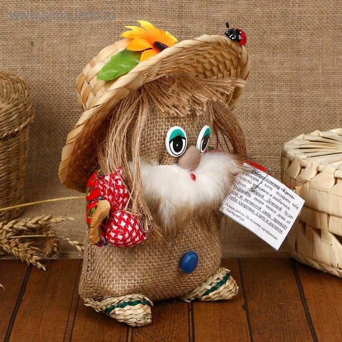 Оберег Оберег "Домовой Кроха», с подковой, микс