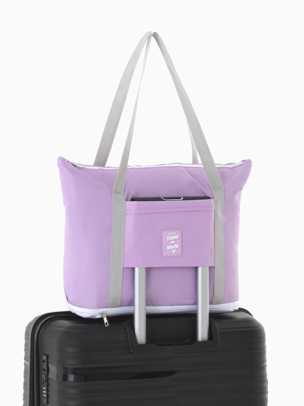 Сумка дорожная на молнии, сиреневая Сумка дорожная на молнии, сиреневая