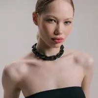 Колье &laquo;Цепь&raquo;, прямые углы, чёрное, 48 см