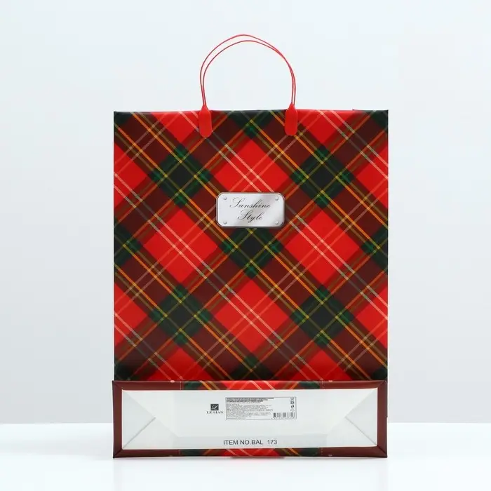 Пакет Пакет "Шотландия", мягкий пластик, 40 x 32 см, 120 мкм