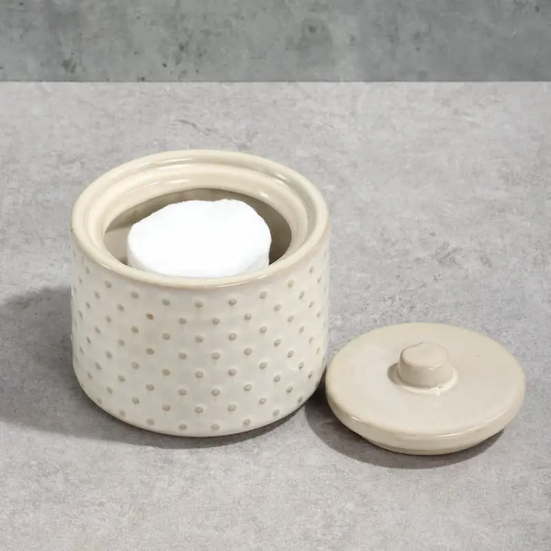 VETTA Емкость для ватных дисков и палочек "Point", керамика