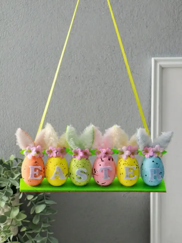 Подвеска декоративная Подвеска декоративная "Яички с зайчьими ушками" 23х3,5х11 см