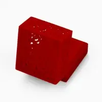 Футляр под парные кольца, серьги, запонки &laquo;Кружево&raquo;, бархатный, 5.5&times;6.5 см, красный