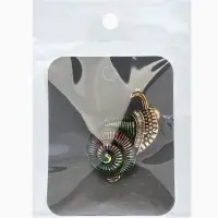 Брошь "Улитка", цветная в чернёном золоте