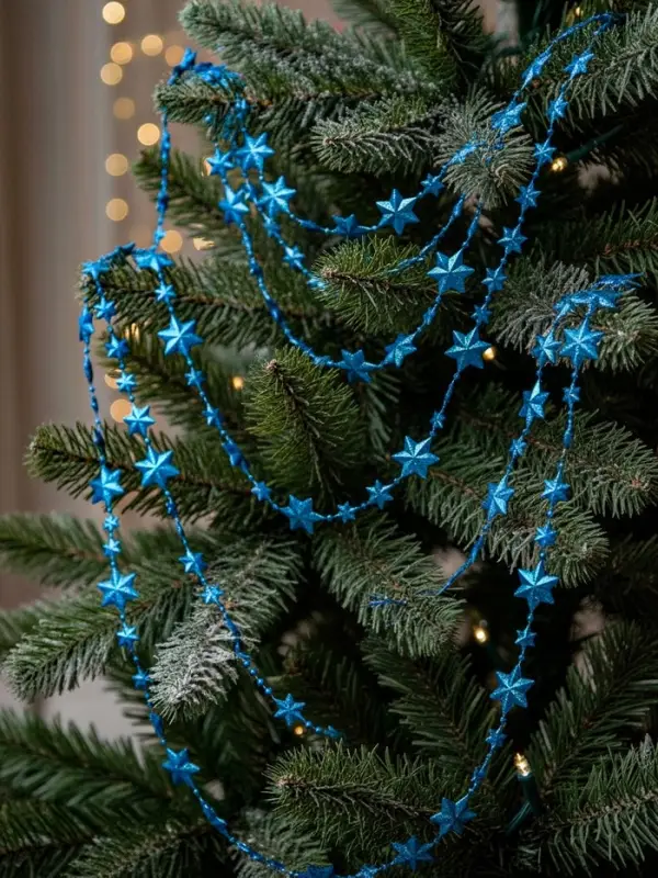 Бусы на ёлку &laquo;Рельефные звёзды&raquo;, длина 2.7 м, МИКС