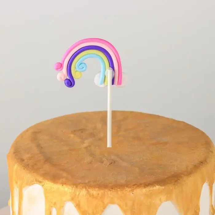 Набор топперов для торта «Радуга», 2 шт, 12,5×5 см
