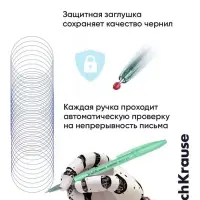 Набор шариковых ручек ErichKrause Slender Stick Milky, 4 штуки, узел 0.7 мм, синий