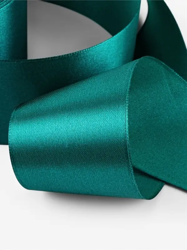 Лента атласная, 50 мм, 23&plusmn;1 м, изумрудная №126