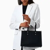 Сумка женская тоут TEXTURA на молнии, с кошельком, 30&times;10&times;24 см, чёрный