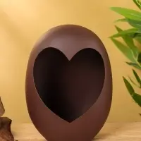 Подсвечник в форме сердца текстурный «Шоколад», 16.5×8.5×22+/- 1 см