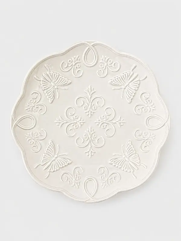 Тарелка Garden, d=20.5 см, фарфор, белая