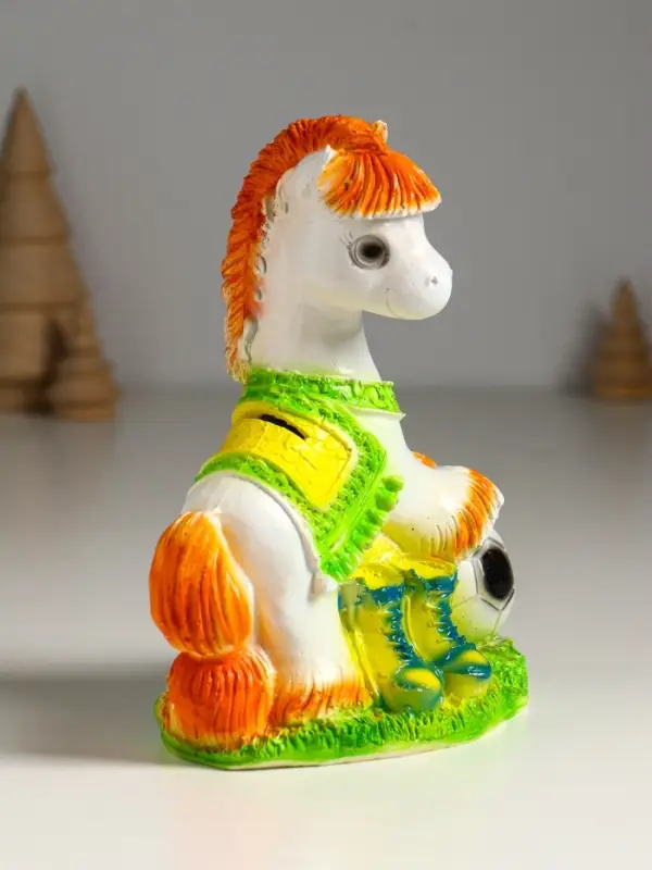 Копилка Копилка "Лошадь с мячом" 16,5х14х7,5 см, белый