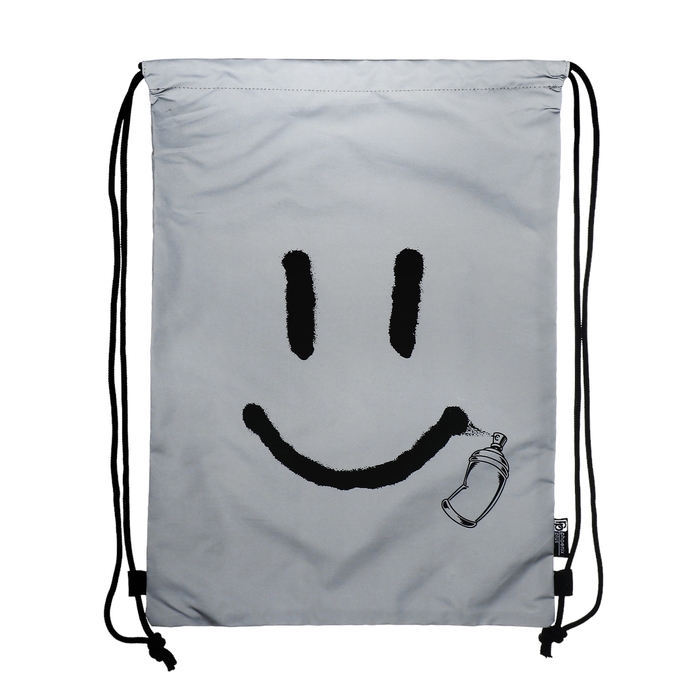 Мешок для обуви 460 х 340 мм, шелкография, светоотражающие элементы, Феникс  Мешок для обуви 460 х 340 мм, шелкография, светоотражающие элементы, Феникс "Смайл"