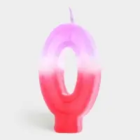 Свеча цифра для торта &laquo;0&raquo;, 8&times;3.75&times;1 см