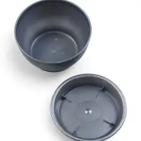 Горшок для цветов с поддоном 0,5 л d12,5см h0,7 см "Фиалочка" серый перламутр Горшок для цветов с поддоном 0,5 л d12,5см h0,7 см "Фиалочка" серый перламутр