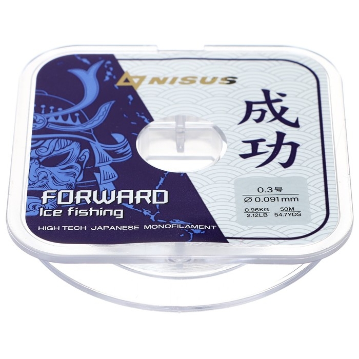 Леска Forward Ice Fishing, диаметр 0.091 мм, тест 0.96 кг, 50 м, Nylon Transparent Nisus Леска Forward Ice Fishing, диаметр 0.091 мм, тест 0.96 кг, 50 м, Nylon Transparent Nisus