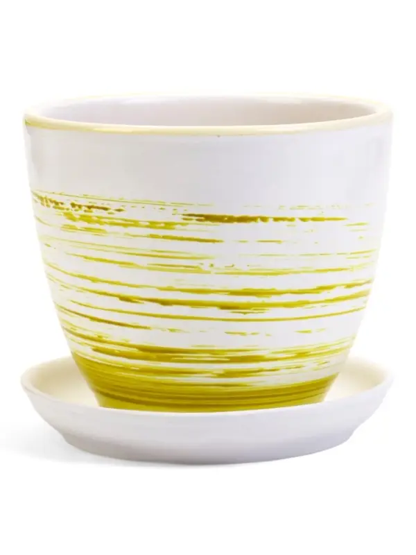 Горшок цветочный поддоном 1 л, керамика, Тропики (М) Горшок цветочный поддоном 1 л, керамика, Тропики (М)